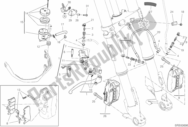 Wszystkie części do Przedni Uk? Ad Hamulcowy Ducati Multistrada 950 S Touring 2020 Wszystkie części do Przedni Uk? Ad Hamulcowy Ducati Multistrada 950 S Touring 2020